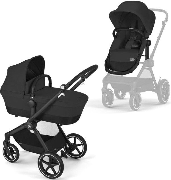 

Универсальная коляска Cybex Eos Lux (2 в 1, moon black)