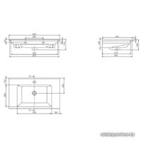 Умывальник CeraStyle Arte VB048N52U00