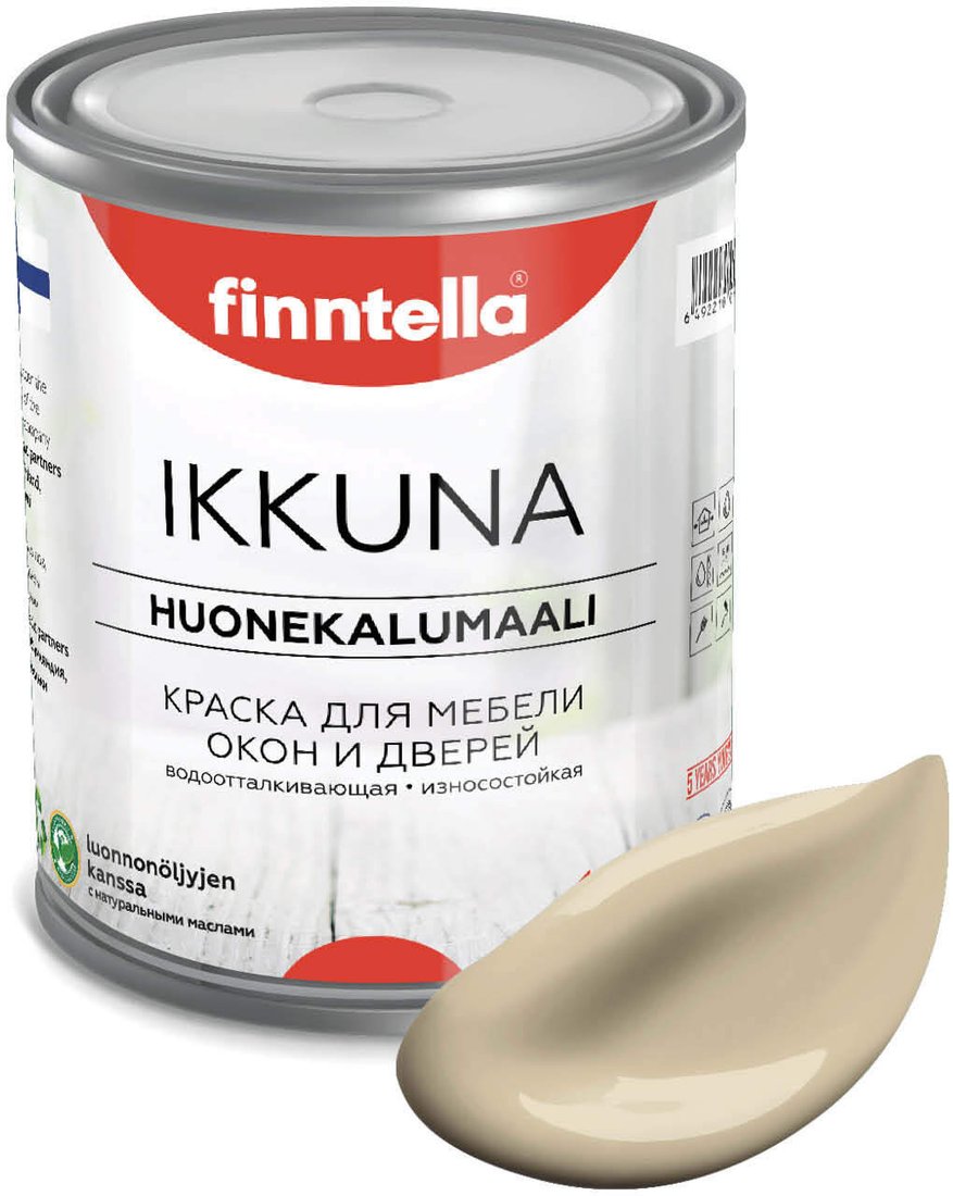 

Краска Finntella Ikkuna Vanilja F-34-1-1-FL098 0.9 л (бежевый)