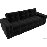 Диван Лига диванов Леос 29345 (микровельвет, черный)