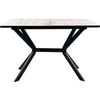 Кухонный стол ВВР Миллер (бискайская сосна/черный №7, пластик 120-160/80)