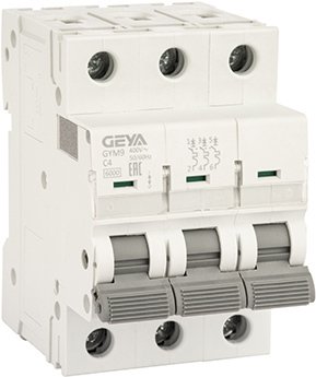 

Выключатель автоматический GEYA GYM9 3P 4А C 6кА GYM93P4C
