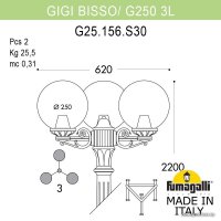 Фонарный столб Fumagalli Globe 250 G25.156.S30.BXE27