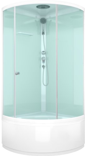Душевая кабина Domani-Spa Simple 99 high 90x90 (белый/сатин-матированное стекло)