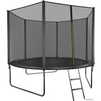 Батут GetActive Jump 10ft - 312 см с лестницей, внешней сеткой (черный)