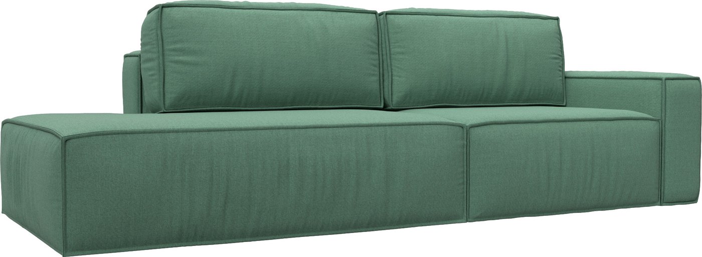 

Диван Лига диванов Прага Модерн подлокотник справа 124365 (рогожка амур зеленый)