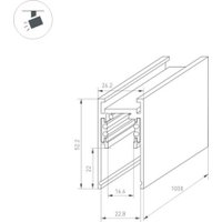 Шинопровод Arlight MAG-ORIENT-TRACK-2652-1000 BK 034071 в Гомеле