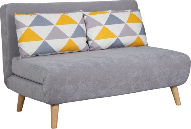 Диван DiArt Элли 1100 (велюр, Otto Yellow/Sensey silver/ножки светлые)