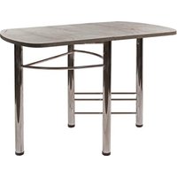 Кухонный стол ВВР Пристенный (каспий серый/хром, пластик)