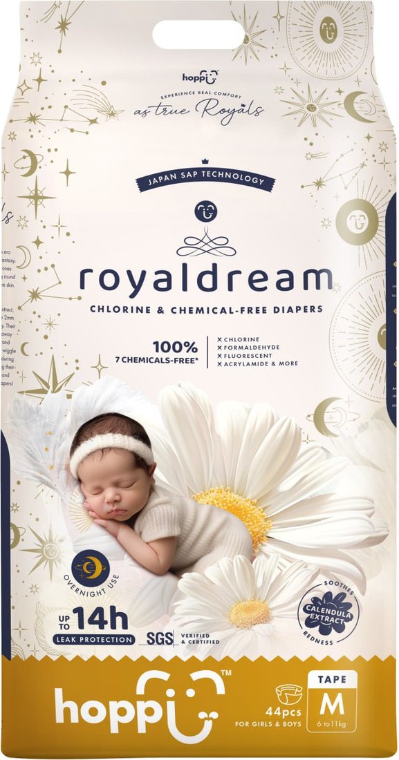 

Подгузники Hoppi RoyalDream M 6-11кг HB-040-M (44шт)