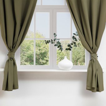 Комплект штор Этель Kitchen 7866038 150x180 (зеленый, 2 шт)