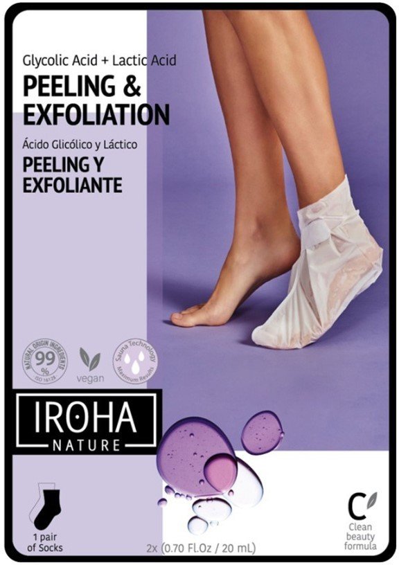 

iroha Носочки Nature Glycolic Acid + Lactic Acid Peel-ing