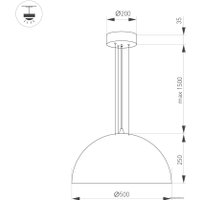 Подвесная люстра Arlight SP-RESTO-HANG-R500-30W 039697