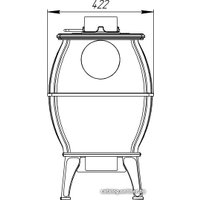 Свободностоящая печь-камин Prometall Бахта (черный) в Лиде