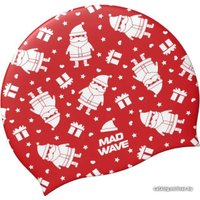 Шапочка для плавания Mad Wave New Year (красный)