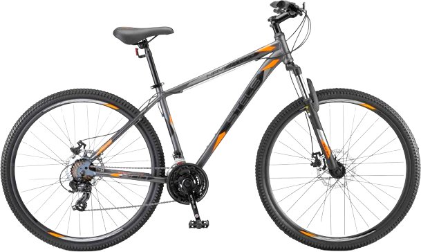 

Велосипед Stels Navigator 900 MD 29 F020 р.19 2024 (темно-серый матовый/оранжевый)