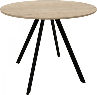 Кухонный стол Гальваник ПГ-74 (дуб галифакс белый/опоры эмаль черный муар)