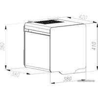 Кухонная вытяжка Ciarko Rubika 38 (белый) в Могилеве