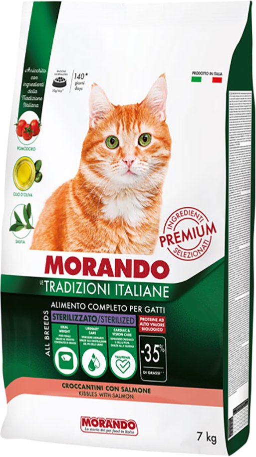 Сухой корм для кошек Morando Tradizioni It для стерилизованных лососем 7 кг