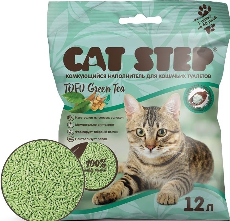 

Наполнитель для туалета Cat Step Tofu Green Tea 12 л
