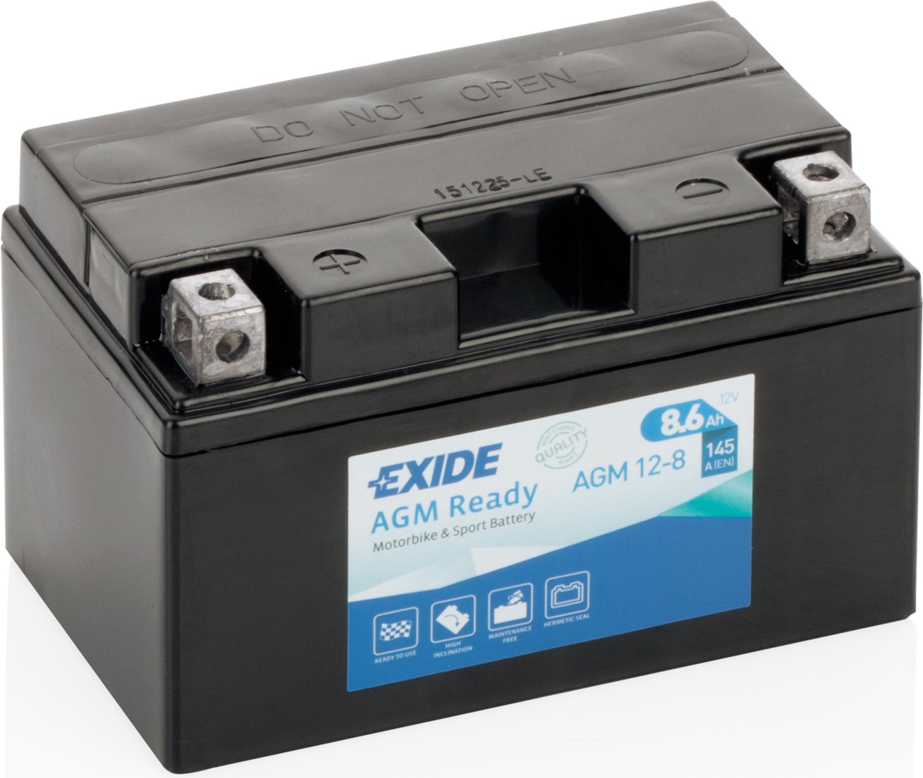 

Мотоциклетный аккумулятор Exide AGM 12-8 (8,6 А·ч)