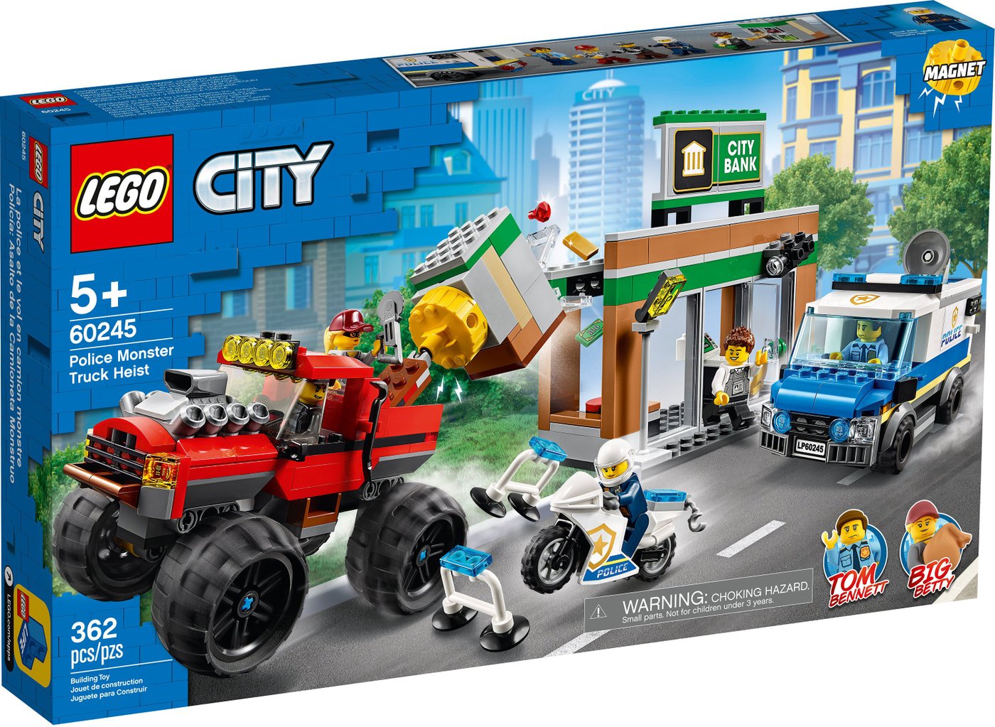 

Конструктор LEGO City 60245 Ограбление полицейского монстр-трака