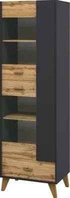 

Шкаф-витрина Elva Нодо NEM01HS-1D2V1S-630/400/2000 (02) (дуб вотан/графит)