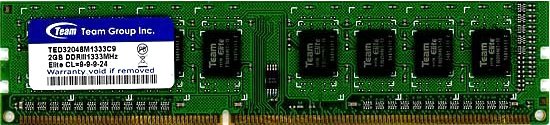 

Оперативная память Team Elite 2ГБ DDR3 1333 МГц TED32048M1333C9