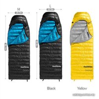 Спальный мешок Naturehike CW400 NH18C400-D (M, желтый)