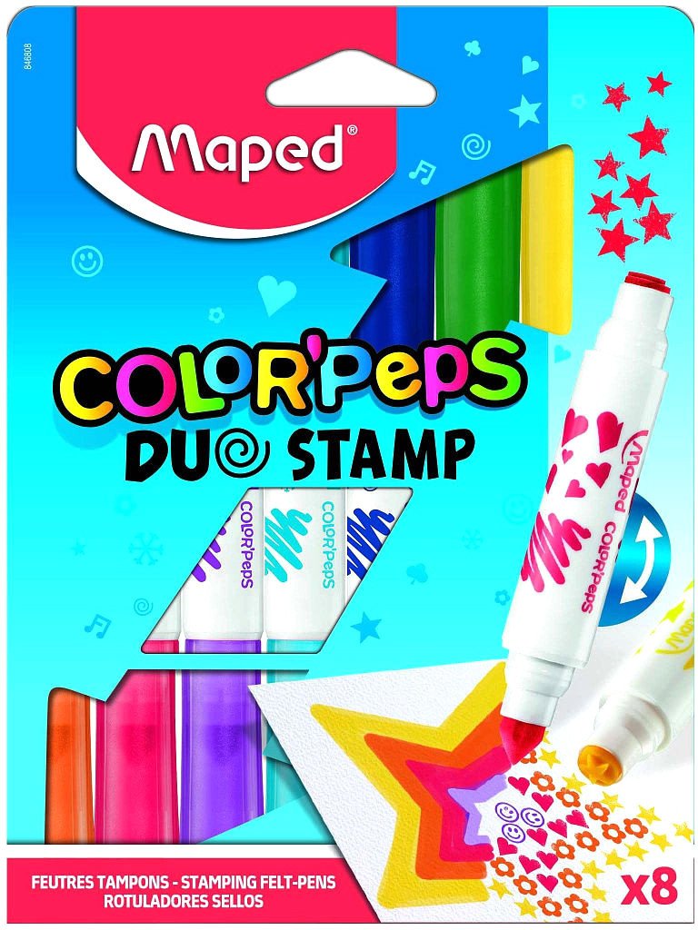 

Фломастер-штамп Maped Color Peps Duo Stamps 846808 (8шт)