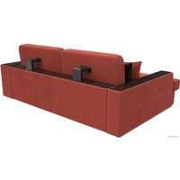 Угловой диван Лига диванов Брюссель левый 110656L (микровельвет коралловый)