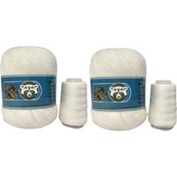 Набор пряжи для вязания ХоббиБум Пух норки 801 50 г 340 м (белый)