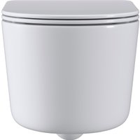 Унитаз подвесной Roxen Simple Compact в комплекте с инсталляцией StounFix Dual Fresh 6 в 1 966808 (кнопка: серый гранит)