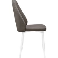 Стул Трия Капри конус Т2 исп.2 (белый муар/велюр серо-коричневый)