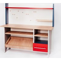 Верстак-стол игрушечный UC Mebel Мастерская (красный/синий)