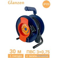 Удлинитель на катушке Glanzen EC-30-014