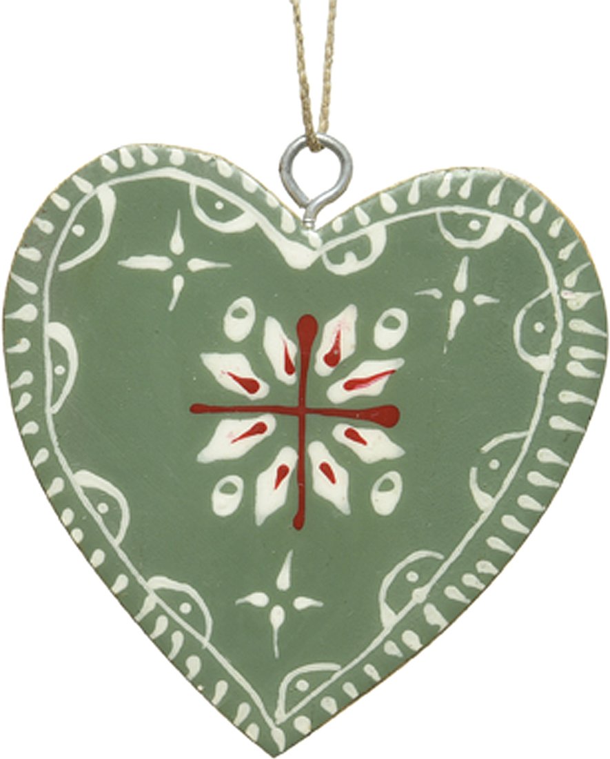 

Елочная игрушка Albero Di Natale Сердце 1х8х1 см 556127-2 (зеленый)