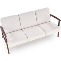 Диван Halmar Milano 3S tap. Castel 04 (светло-бежевый/орех)