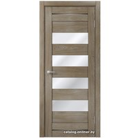 Межкомнатная дверь MDF-Techno Dominika 106 70x200 (дуб шале натуральный, лакобель черный)