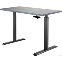 Стол для работы стоя ErgoSmart Manual Desk 1360x800x36 мм (бетон чикаго светло-серый/черный)