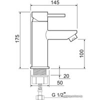 Смеситель РМС SUS124BL-001F