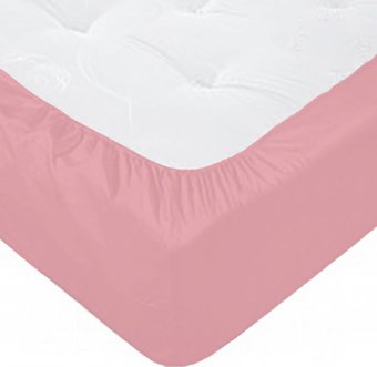 Простыня Luxsonia Поплин на резинке 80x200 Мр0040-6 (брусника)