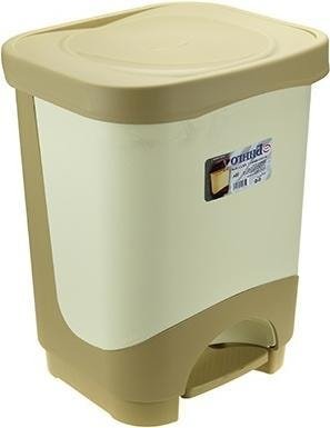 Контейнер для мусора Эльфпласт Бинго 8л (слоновая кость-бежевый)