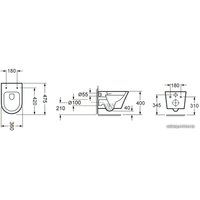 Унитаз подвесной Lavinia Boho Biore Compacto Rimless 330402CR (чаша, пневмокрышка)