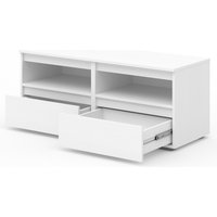 Тумба Кортекс-мебель Бари ТВ 120 2ш-2 (белый/белый/белый)