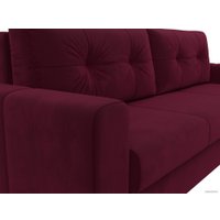 Диван Лига диванов Лига-031 121262 (микровельвет бордовый)