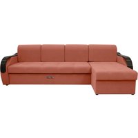 Угловой диван Сириус Лидер-6 с оттоманкой ППУ 300x165 (Eva 17 велюр терракотовый)