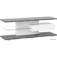 Тумба Трия ТВ Diamond тип 1 (белый/ателье темный глянец)