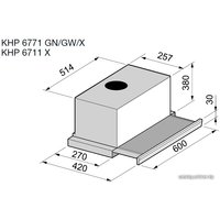 Кухонная вытяжка Korting KHP6772X