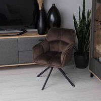 Интерьерное кресло AksHome Virginia (шоколадный HCJ-10/черный)